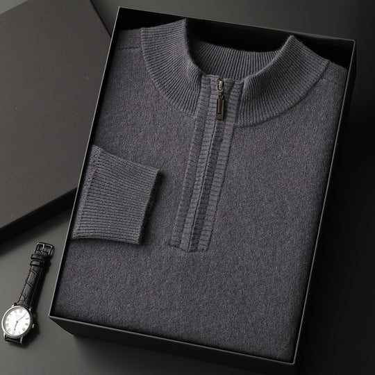 ShopBAM — Half-Zip Wool Pullover Sweater — Men&