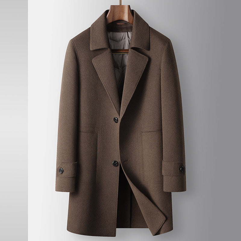 ShopBAM — Wool Blend Down Coat — Unisex