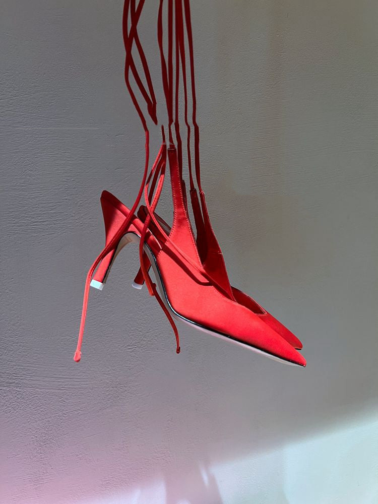 Pointed Ankle Strap High Heel Sandals — Women&