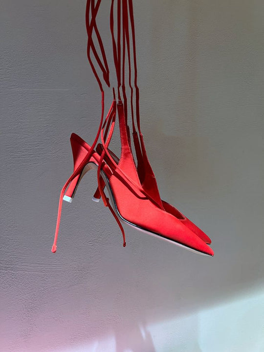 Pointed Ankle Strap High Heel Sandals — Women&