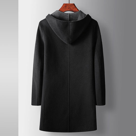 Reversible Hooded Wool Coat