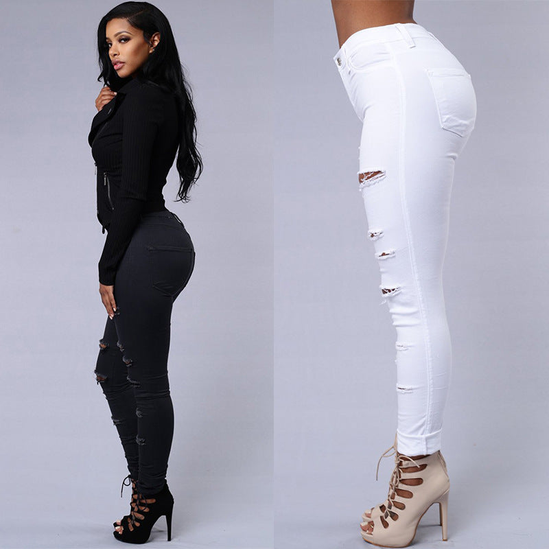 Ripped High-Waist Skinny Jeans — Women&