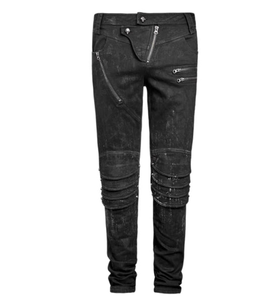 Motorcycle Steampunk Armor Denim — Dune Black