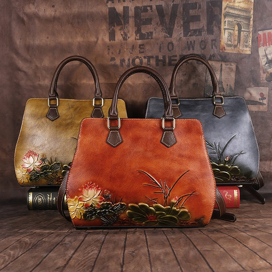 Cowhide Leather Handbag — Women&