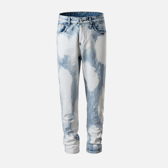 ShopBAM — Fashion Contrast Washed Distressed Jeans For Men And Women