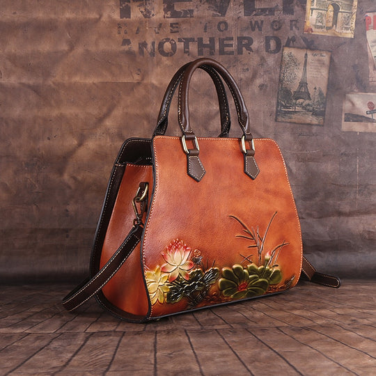 Cowhide Leather Handbag — Women&