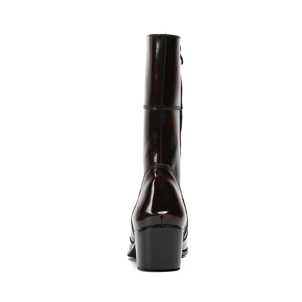 British Style Korean Leather High Top Boot