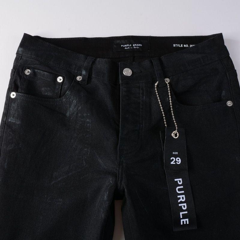 Purple-Black Slim Button-Fly Denim — Deep Noir