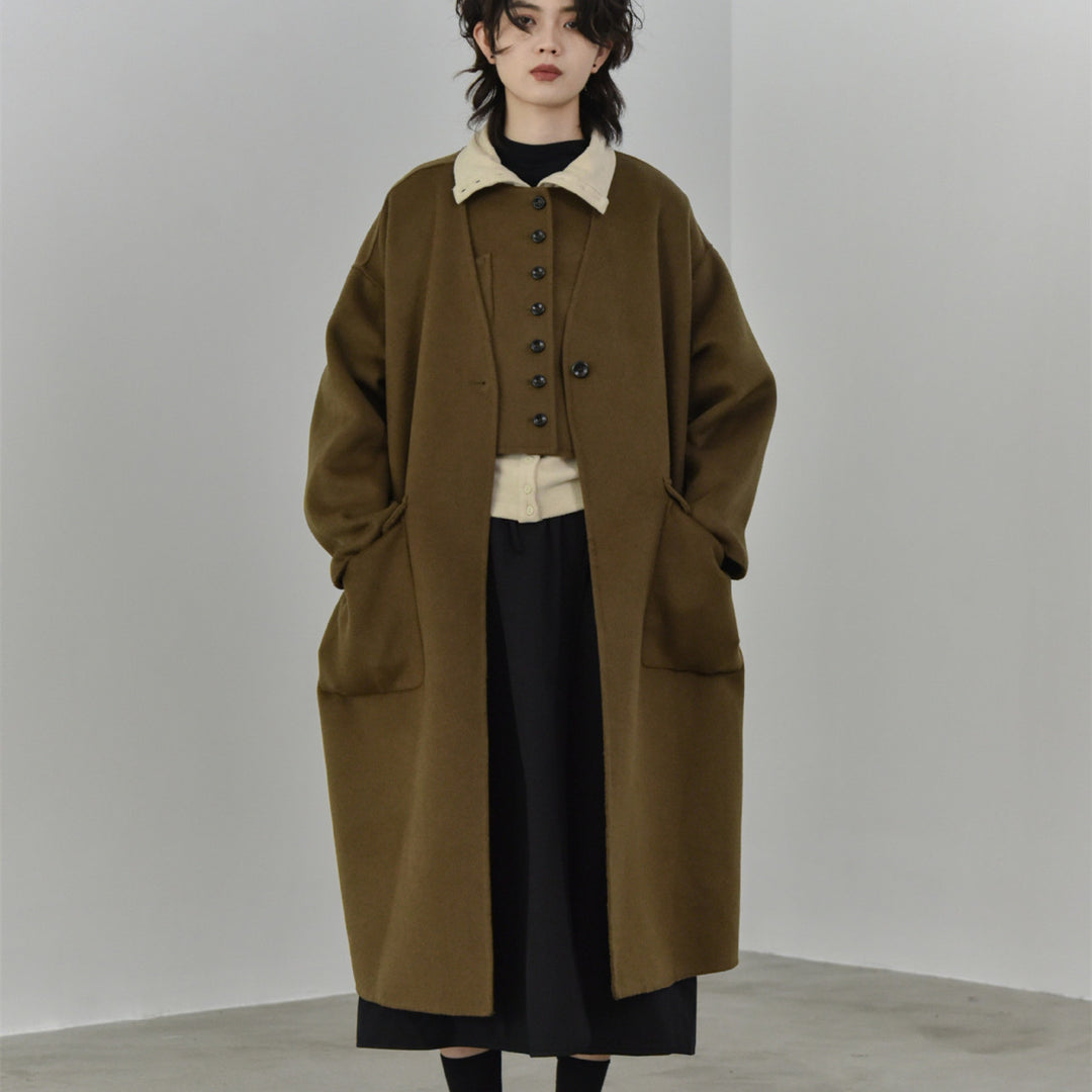 ShopBAM — Double-Faced Wool Cardigan Coat & Vest