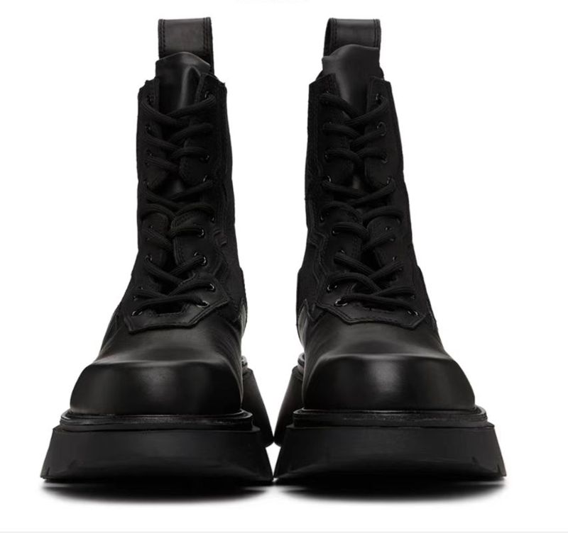Leather Martin Boots — Men's