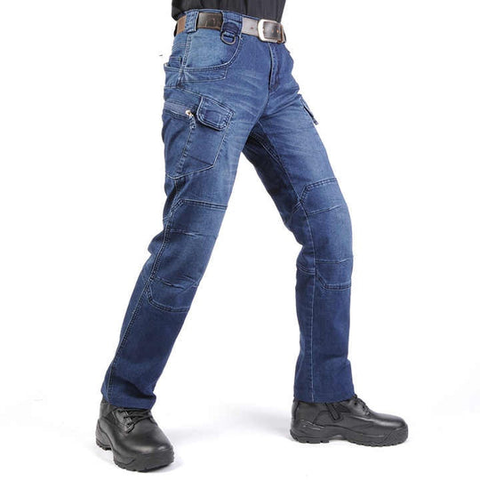 Tactical Straight-Leg Training Denim — Military Grey