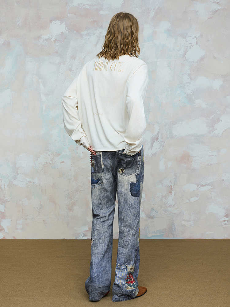 Digital Art Distressed Jeans — Unisex