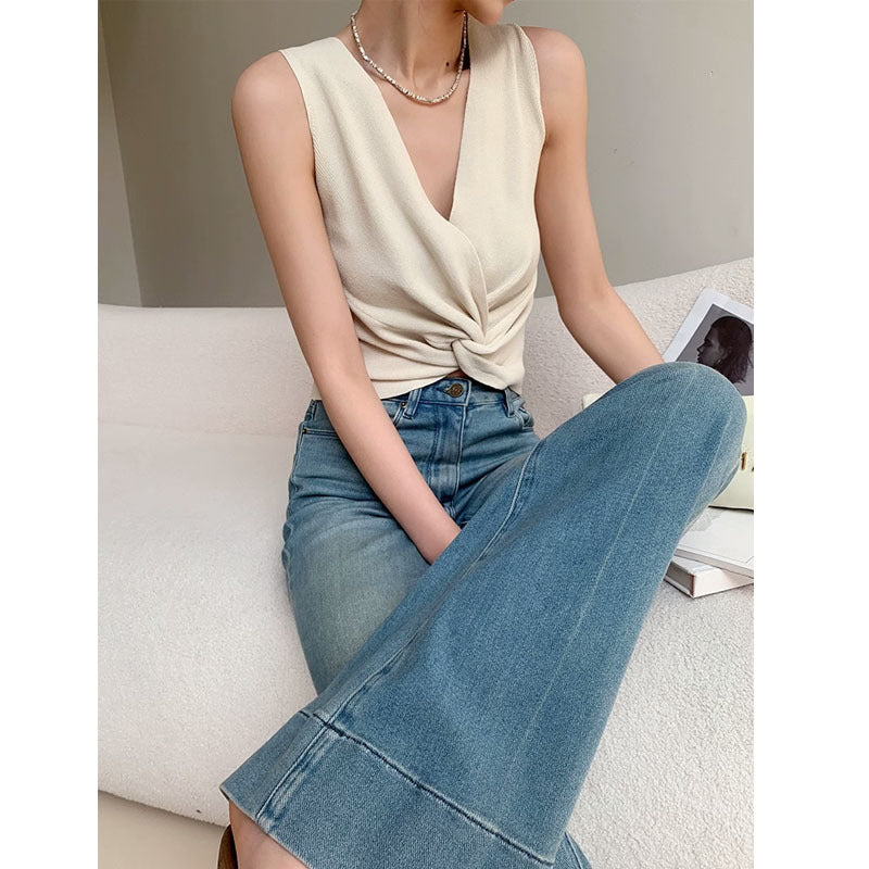 French Retro Washed Jeans — Women's