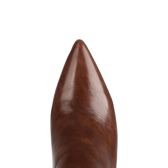 Pointed Thick Heel Over-The-Knee Boots — Women&