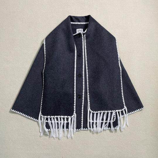Tassel Collar Wool Coat — 5 Colours