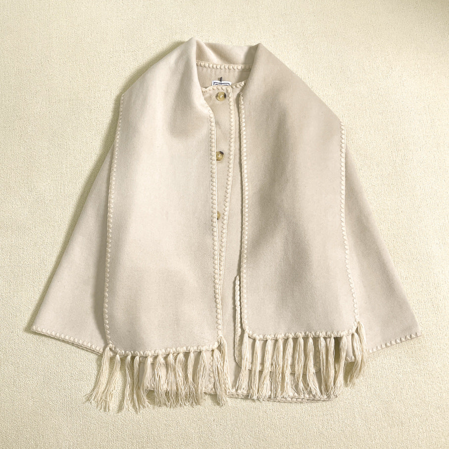 Tassel Collar Wool Coat — 5 Colours