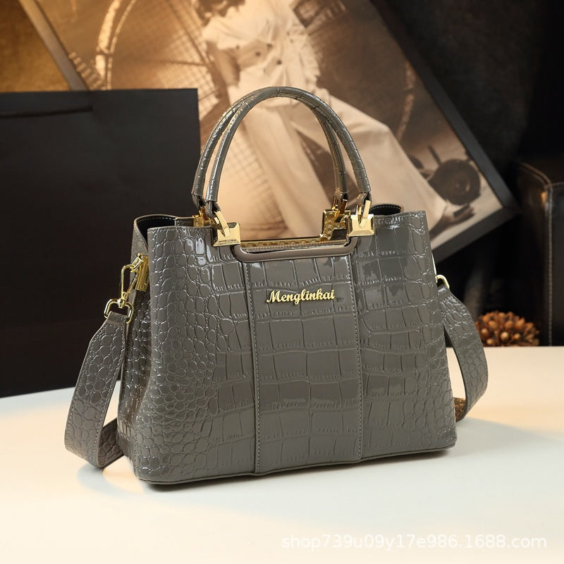 Printed Leather Handbag — Women&