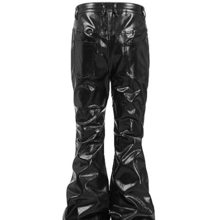 Liquid Metal Coated Flare Jeans - Women&