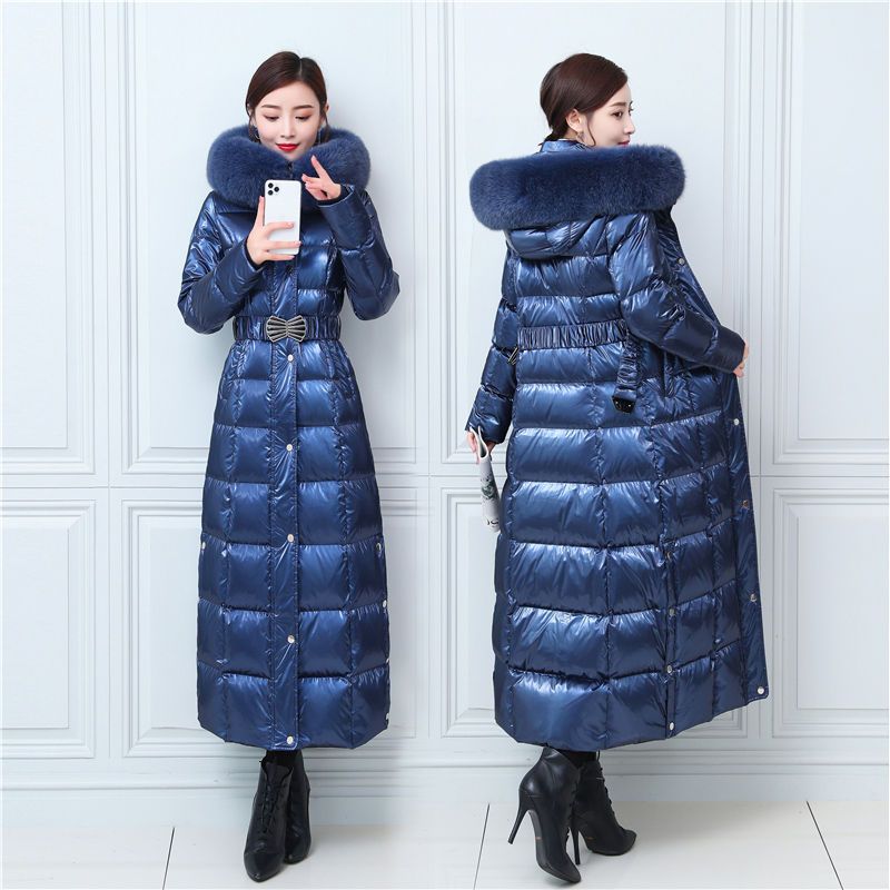 Extra Long Winter Coat — Duck Down, Chenille