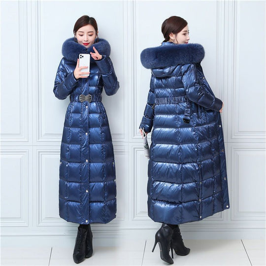 Extra Long Winter Coat — Duck Down, Chenille