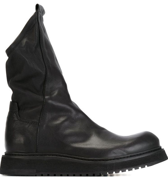 Velvet High-Top Retro Casual Leather Shoes — Men&