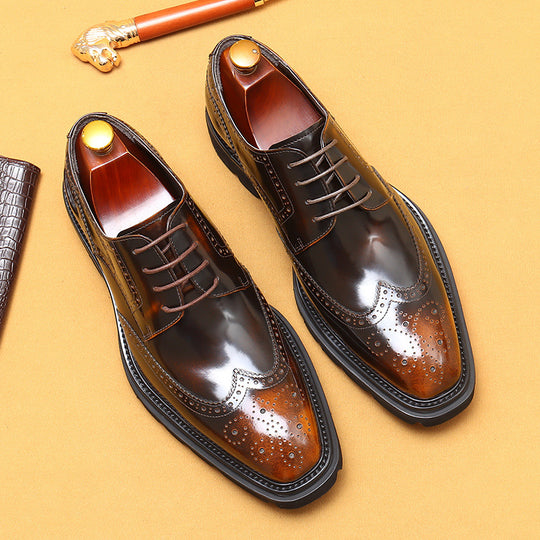 ShopBAM — Cowhide British Carved Leather Shoes — Men&