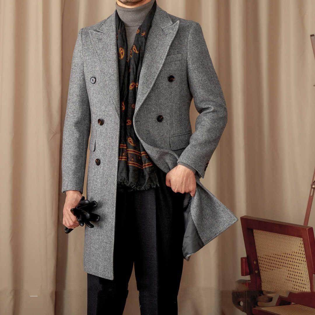 ShopBAM — Slim Fit Wool Coat — Men's Warm