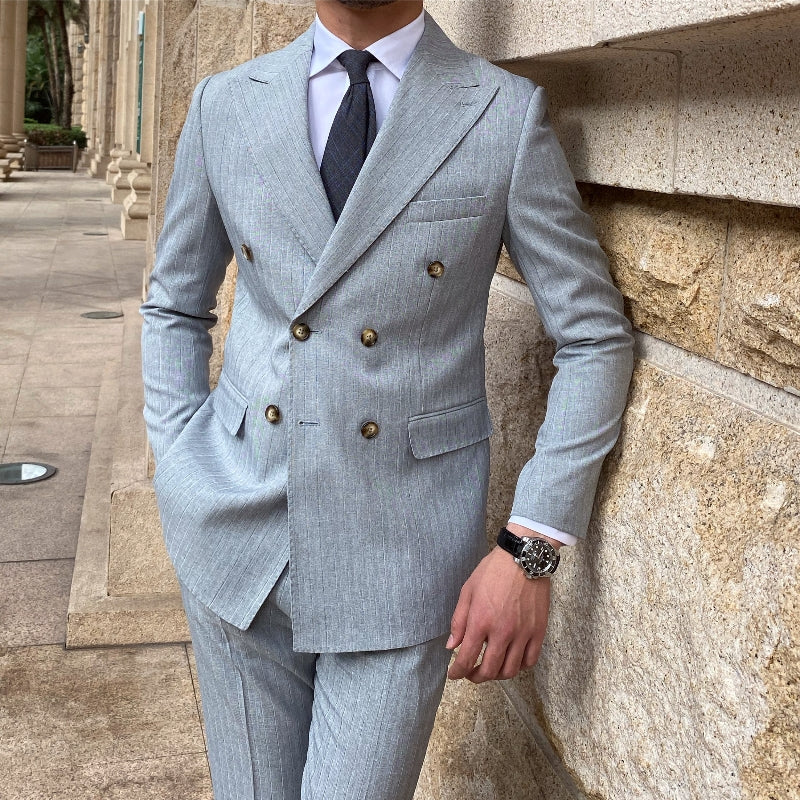 Italian Naples Gun Collar Suit — Men&