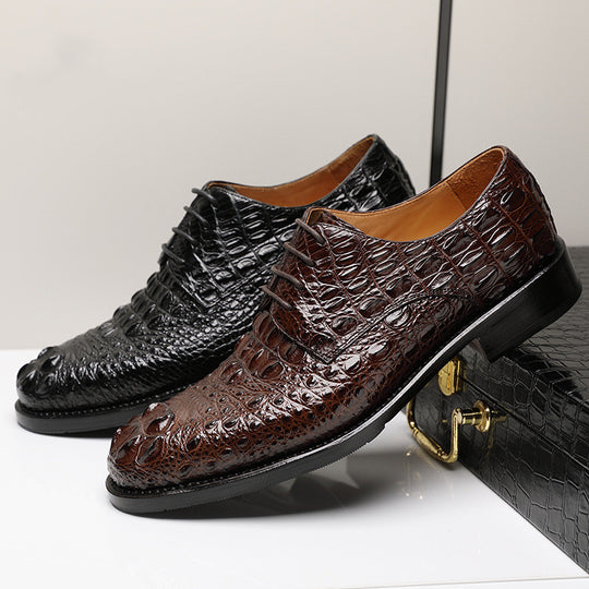 Handmade Crocodile Leather Formal Shoes — Men&