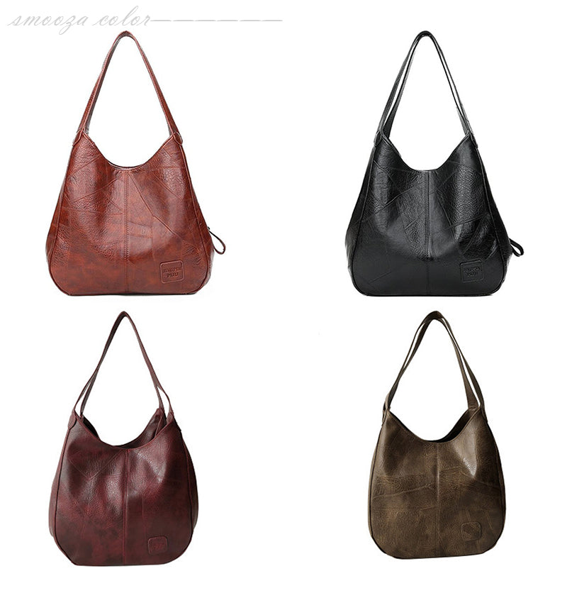 Vintage Leather Shoulder Bag — Women's