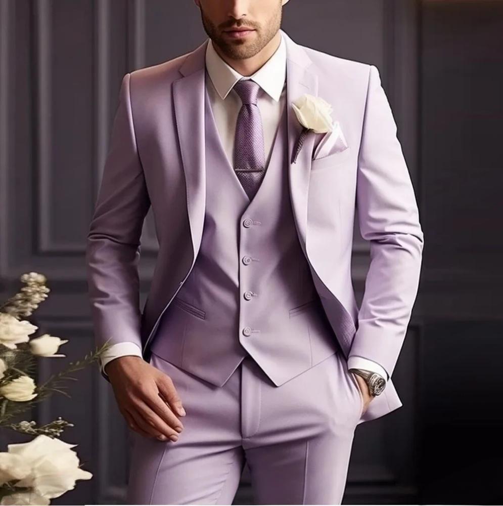 Solid Three-Piece Suit