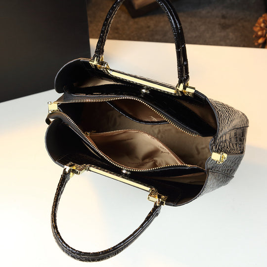 Printed Leather Handbag — Women&