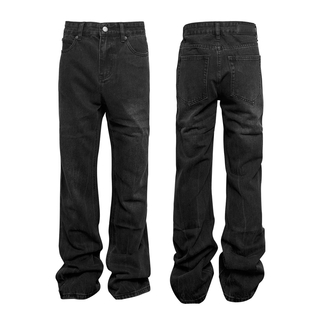 ShopBAM — Washed Cracked Black Fit Denim — Midnight
