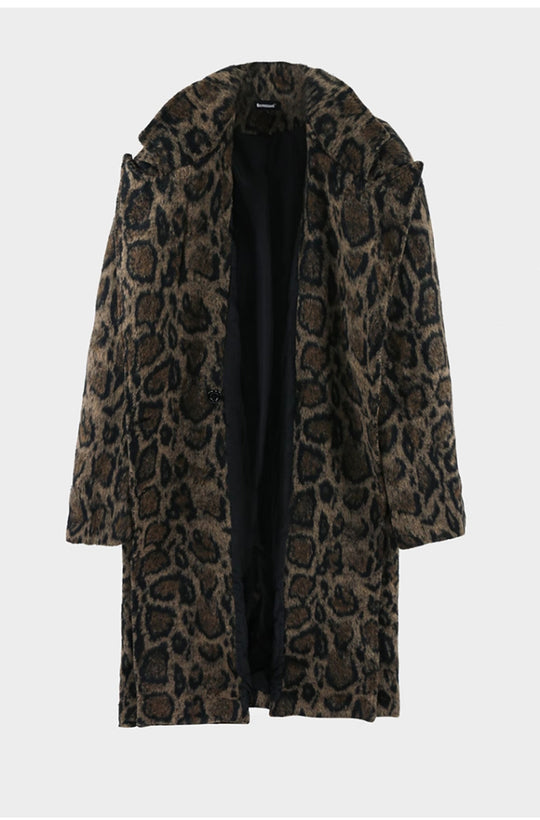 Leopard Print Wool Coat — Men&