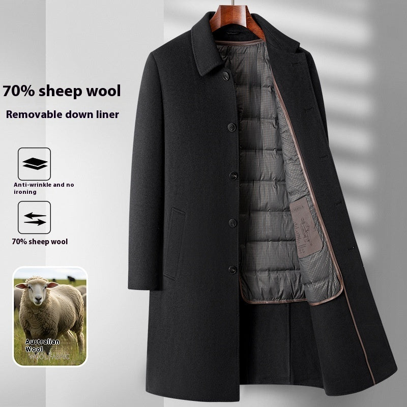 Double-Sided Wool Overcoat — Men's