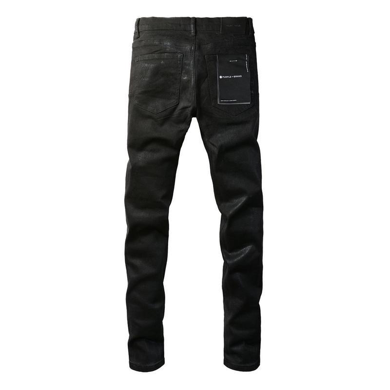 Purple-Black Slim Button-Fly Denim — Deep Noir