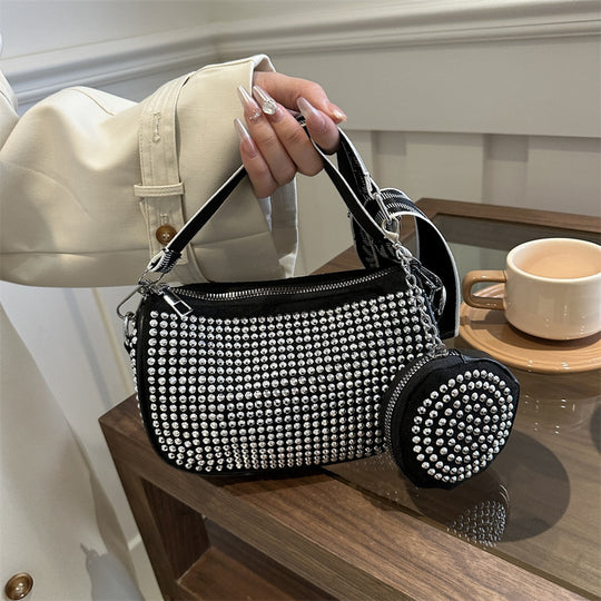 Rhinestone Embellished Shoulder Bag — Women&