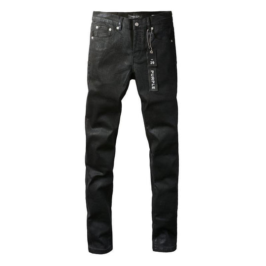 Purple-Black Slim Button-Fly Denim — Deep Noir