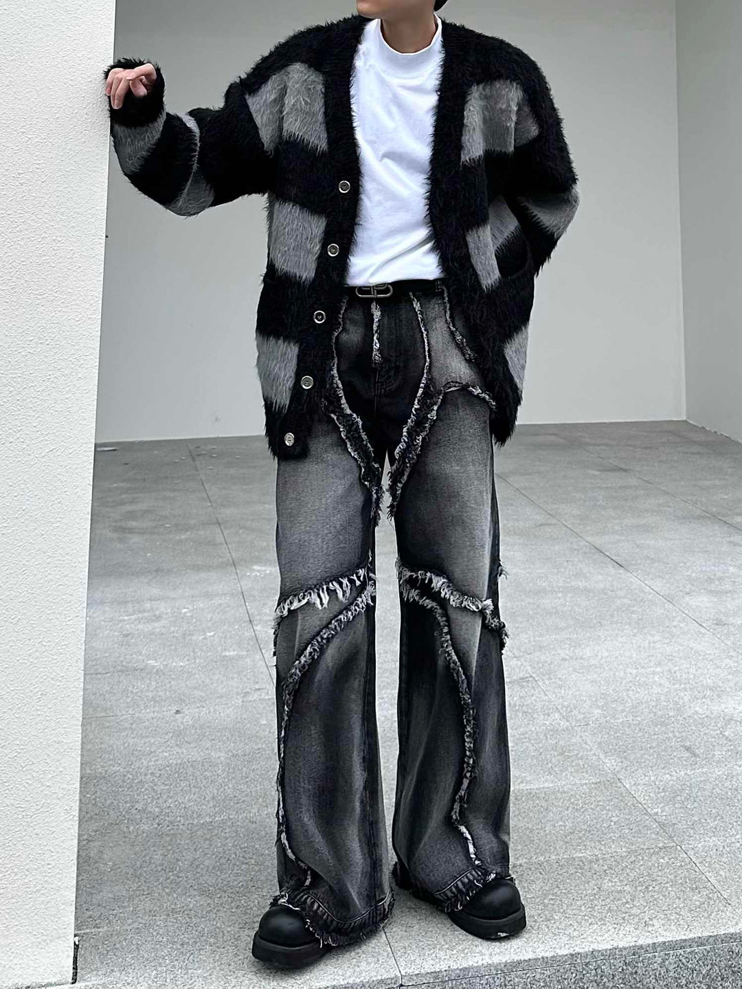 Heavy Industry Distressed Flow Denim — Washed Blue