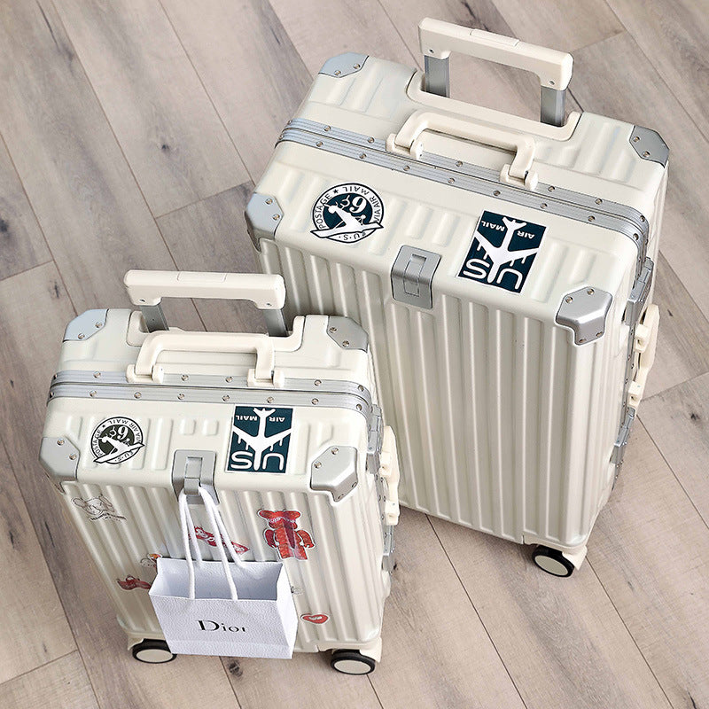 ShopBAM — Aluminum Frame Luggage Solid Extra Thick And Durable Trolley Case