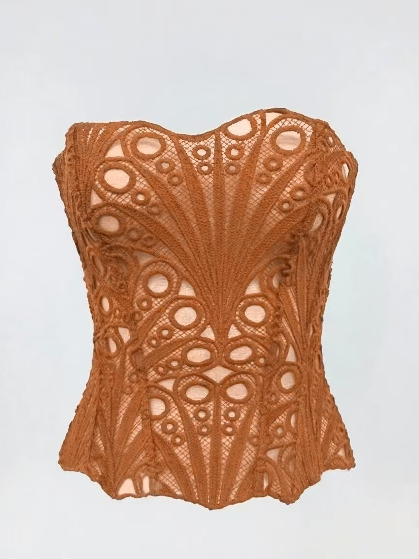 Lace Hollow-Out Corset Top — Women&