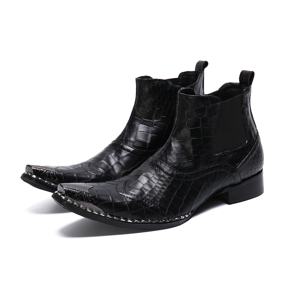 Chelsea High-Top Genuine Leather Boots — Men&