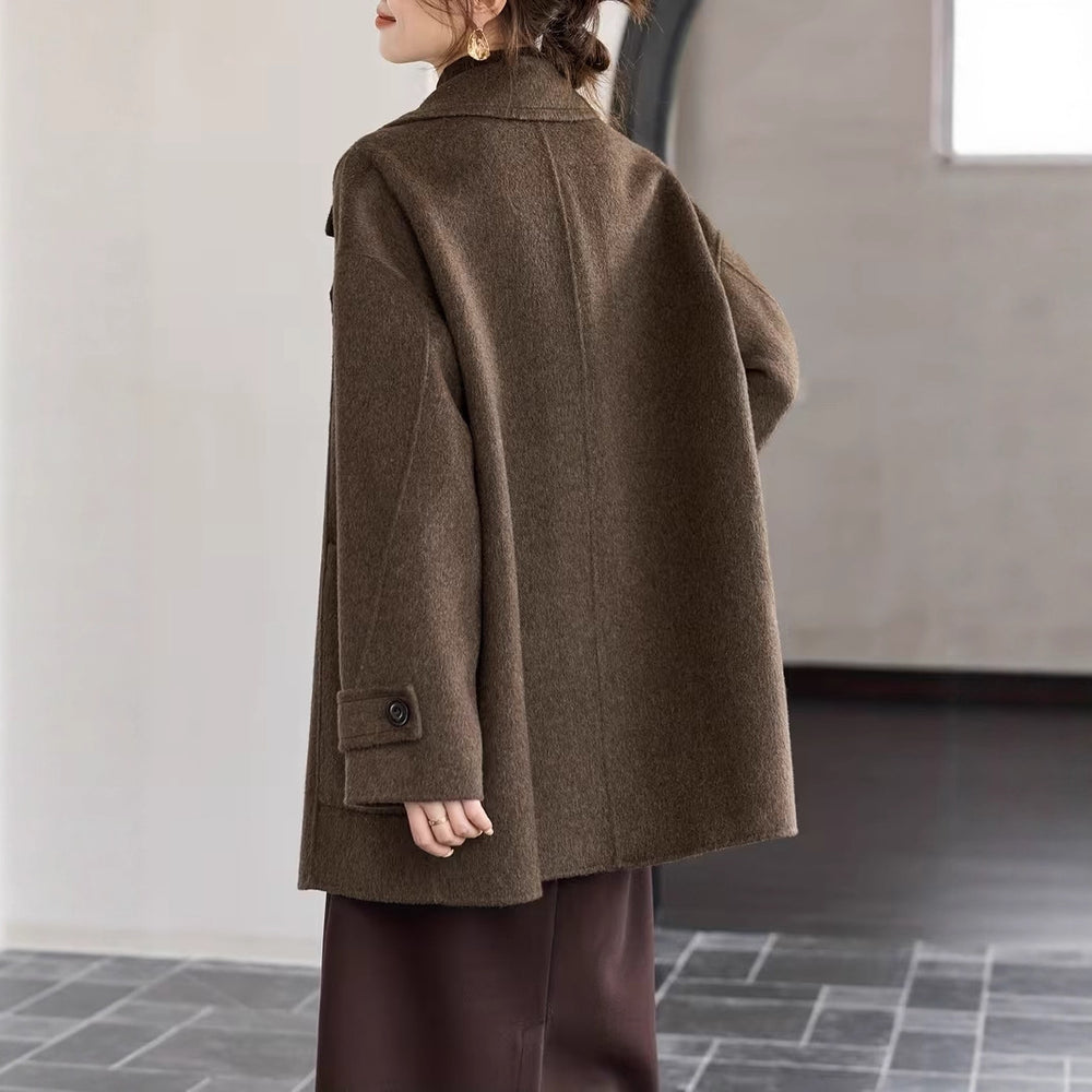 Long Double-Faced Wool Coat — Old Money