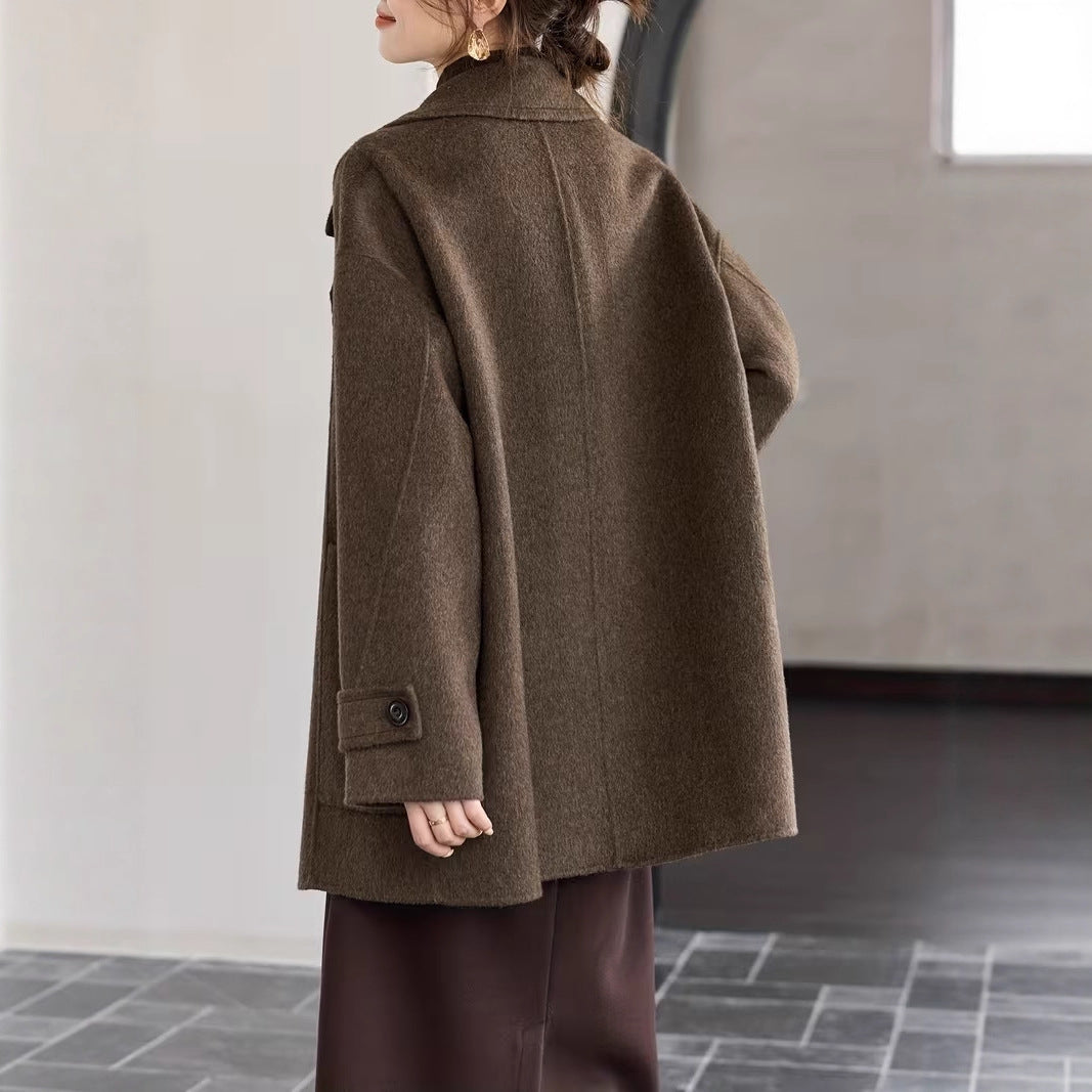 Long Double-Faced Wool Coat — Old Money