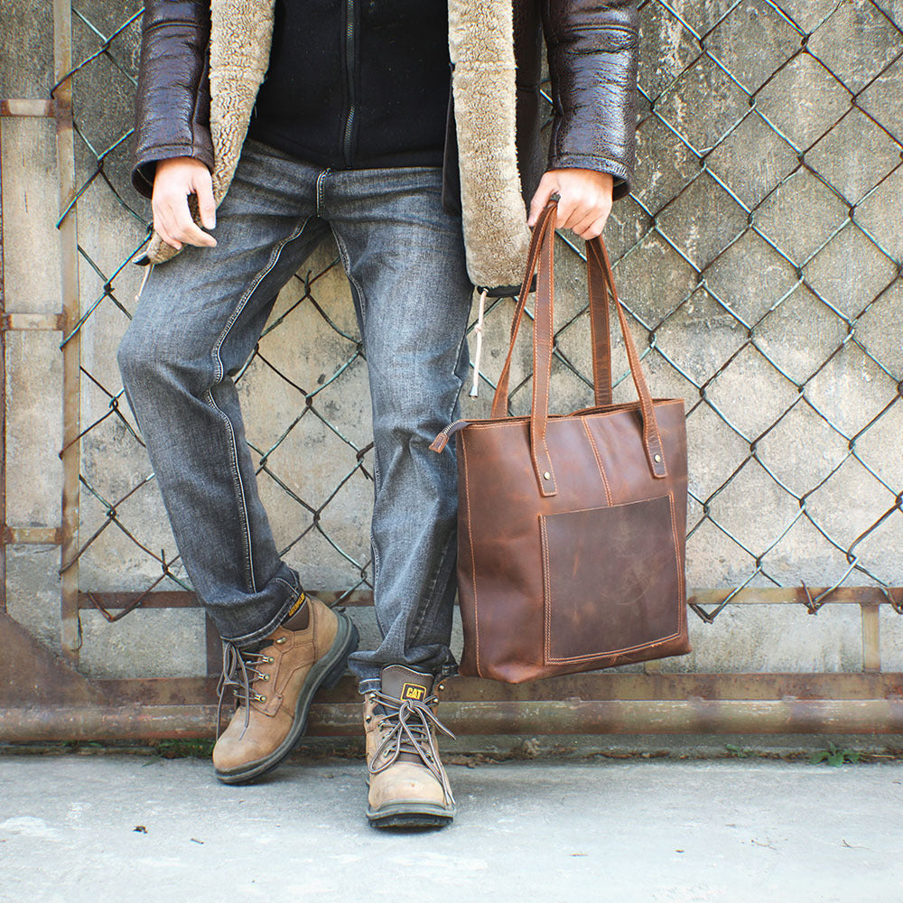 Leather Shoulder Bag — Unisex