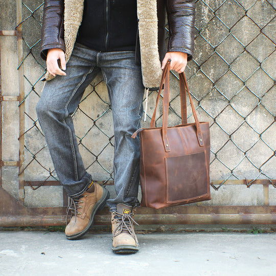 Leather Shoulder Bag — Unisex