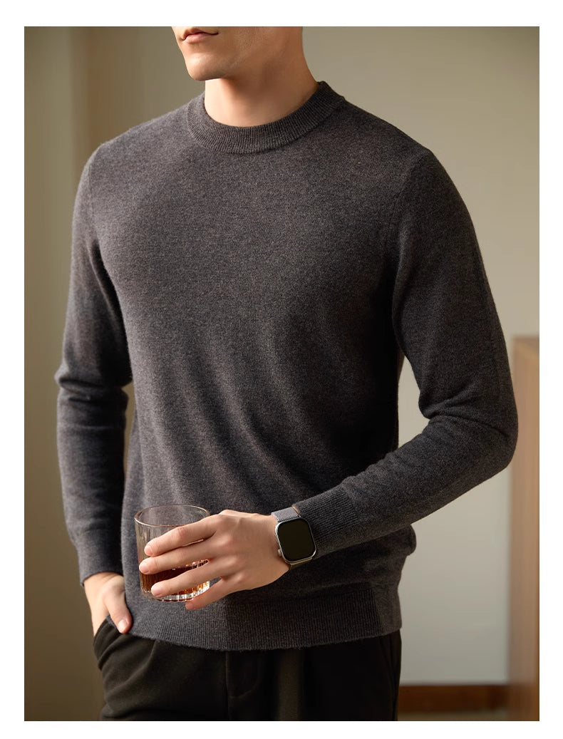 Knitted Slim-Fit Wool Sweater — Men&