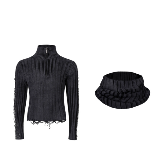 Safety Pin Turtleneck Sweater — Men&