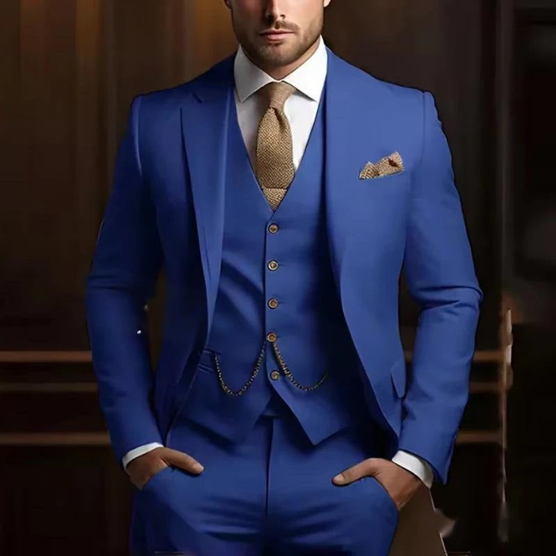 Three-Piece Slim Suit — 17 Colours