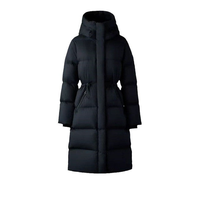 Hooded Casual Long Down Jacket